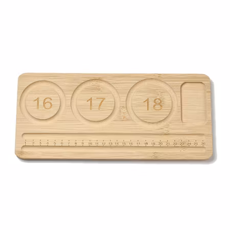 Designbricka av bambu för armband och halsband, 16-18cm