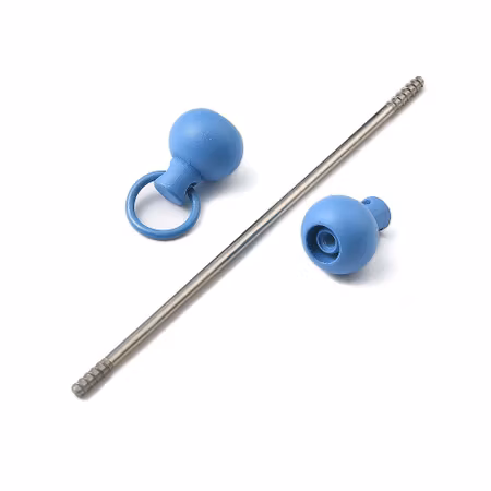 Pinne med fäste till nyckelring, blå, 9cm (st)