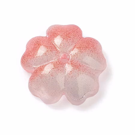 Blommor av glas, gradient pink, 13,5mm (20st)