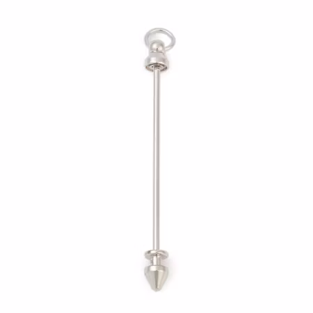 Pinne med fäste till nyckelring, platinum, 8,5cm (st)
