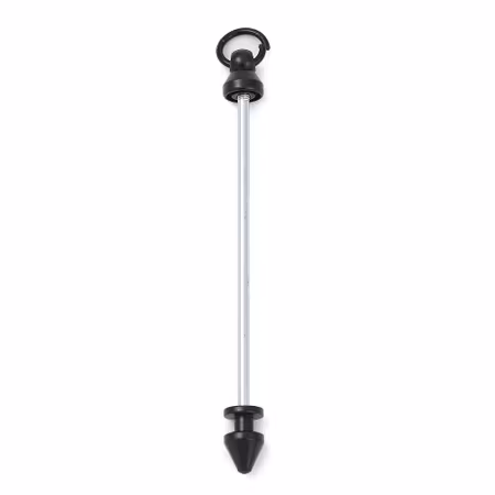 Pinne med fäste till nyckelring, svart, 8,5cm (st)