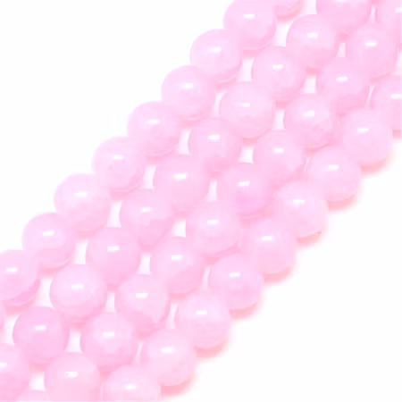Sträng glaspärlor, Dovt krackelerade Im so pink, 8mm (100st)