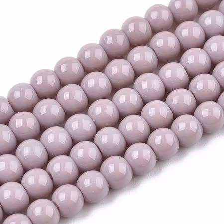 Sträng glaspärlor, baking paint, rosybrown, 4mm (99st)