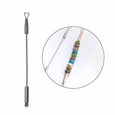 Pärla ett Nagelbandsverktyg, rostfritt stål, gunmetal, 12,3x0,75cm, pärlbar