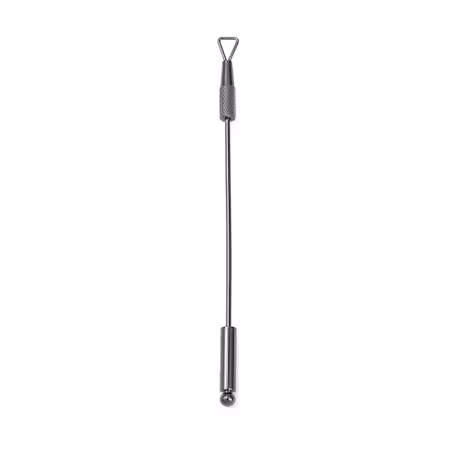 Dubbeländat Nagelbandsverktyg, rostfritt stål, gunmetal, 12,3x0,75cm, pärlbar