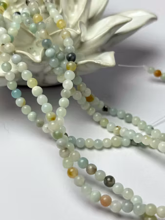Sträng, pärlor av äkta Flower Amazonite, 4mm (89st)