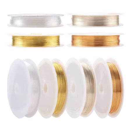 Stort paket med wire och elastisk tråd (5 rullar)