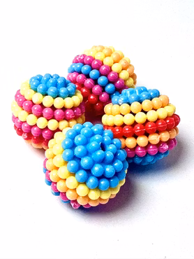 Stora bubbelpärlor, mormorsruta, 16mm (4st)