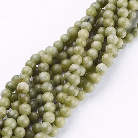 Sträng med äkta naturlig taiwan Jade, 6mm (60st)