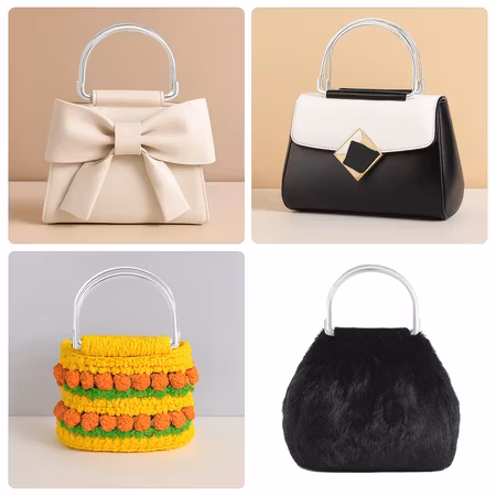 Handtag för handgjord väska, D-shape (2st)