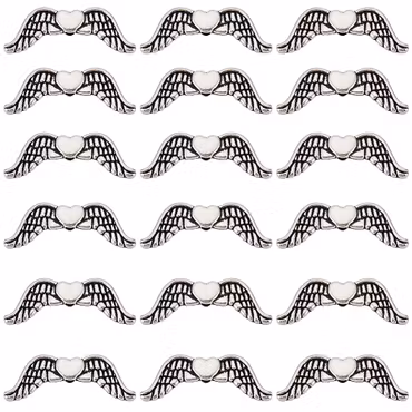 Änglavingar, pärla av blandmetall, 20x7mm, antik silver (10st)