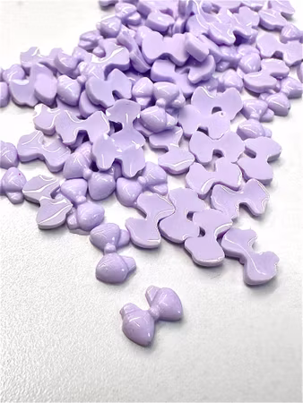 Söta lila Rosetter för dekor eller Nail art, 6x10mm (100st)