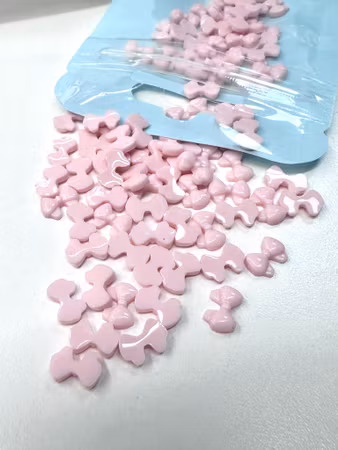 Pastellrosa Rosetter till nailart eller dekor, 6x10mm (100st)