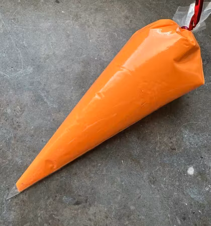 Matt flufflim, orange, 100ml, decoden, cream glue