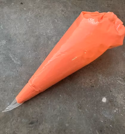 Matt flufflim, papaya, 100ml, decoden, cream glue