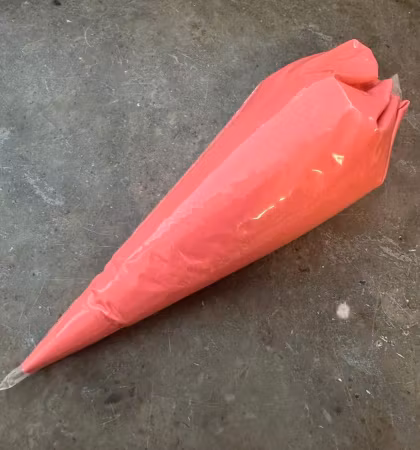 Matt flufflim, korall, 100ml, decoden, cream glue