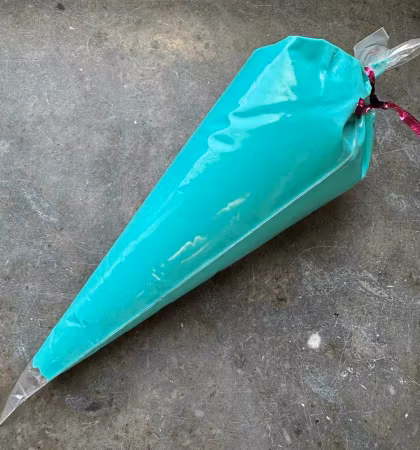 Matt flufflim, turkos, 100ml, decoden, cream glue