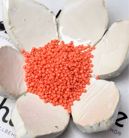 Seed beads av glas, jämna klass A, Coral 12/0, 2x1.5mm (20g)