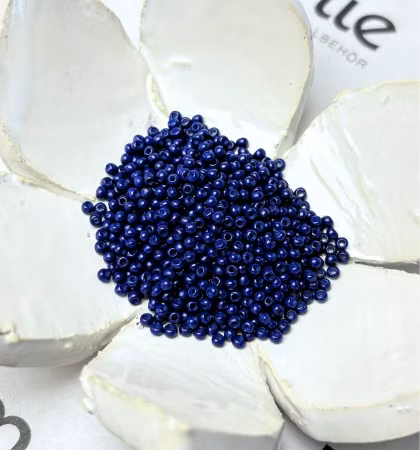 Seed beads av glas, jämna klass A, Midnatts Blå 11/0, 2x1.5mm (20g)