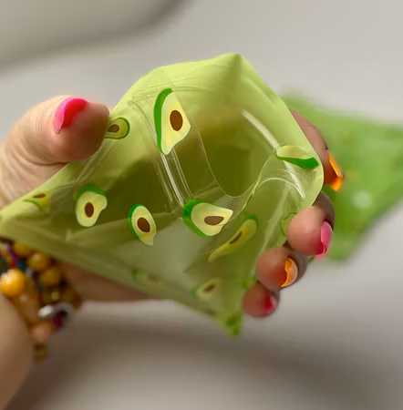 Förvaringspåsar med Avokadomotiv, ziplock påsar, 11x10cm, självförslutande 10st