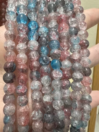 Sträng fairydust glaspärlor, Matsina, 8mm (100st)