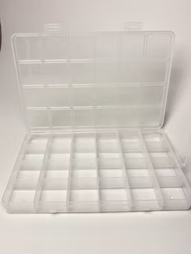 Förvaringsask låg, 24 fack, 19x13x1.75cm (st)