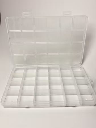 Förvaringsask låg, 24 fack, 19x13x1.75cm (st)