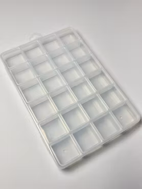 Förvaringsask låg, 24 fack, 19x13x1.75cm (st)