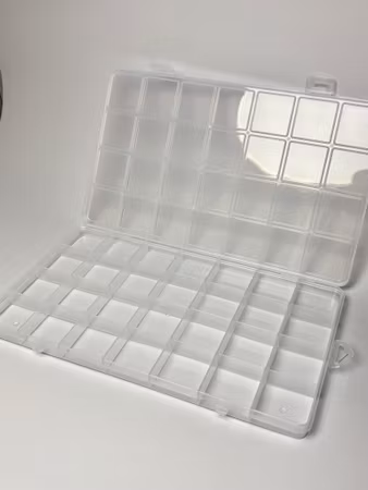 Förvaringsask låg, 28 fack, 22.5x13.3x1.4cm (st)