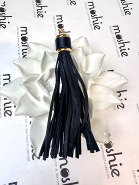 Tassel i konstläder, midnatt, 11cm (1st)