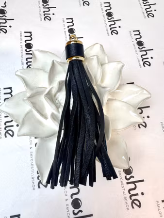 Tassel i konstläder, midnatt, 11cm (1st)
