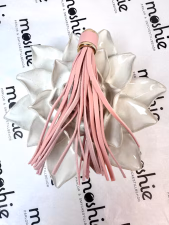 Stor Tassel i konstläder, rosé, 11cm (1st)