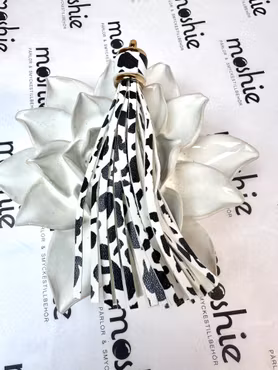 Stor Tassel i konstläder, muuu, 11cm (1st)