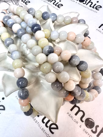 Sträng glaspärlor, ethereal mist, 8,5mm (50st)