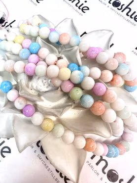 Sträng glaspärlor, ethereal spirit, 8,5mm (50st)