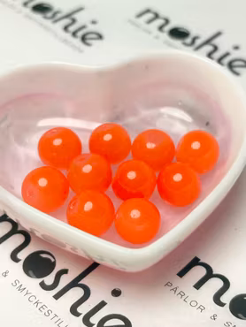 Glaspärlor Jadeimitation, baking paint 12mm, välj färg (10st)