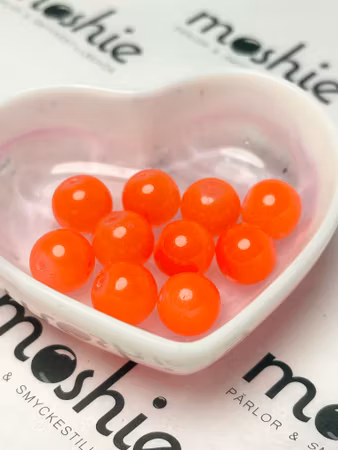 Glaspärlor Jadeimitation, baking paint 12mm, välj färg (10st)