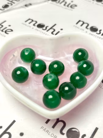 Glaspärlor Jadeimitation, baking paint 12mm, välj färg (10st)