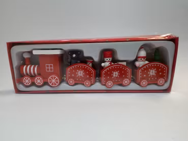 Jultåg av trä - 19cm - dekoration - tåg