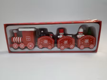 Jultåg av trä - 19cm - dekoration - tåg