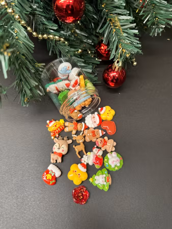 Flatbacks jul - 100ml - dekoration till julpyssel - ca 30st