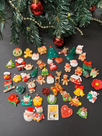 Flatbacks jul - 100ml - dekoration till julpyssel - ca 30st