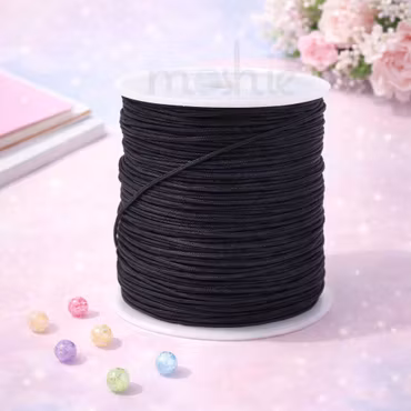 Rulle Svart Nylontråd 0.8mm 45 meter