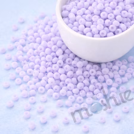 Jämna runda seed beads av glas matt lilac 8/0 3mm 20g