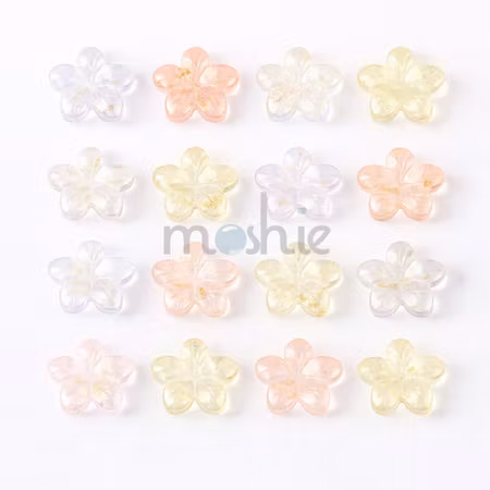 Blommor av glas i easter mix 12mm 20st