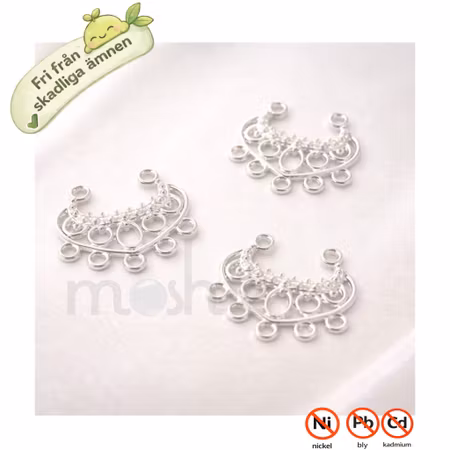 Chandelier komponent 22mm silver 4st