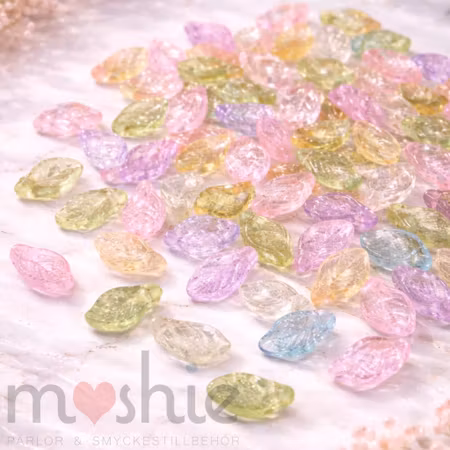 Löv av glas blossom petal 12x6,5mm 20st