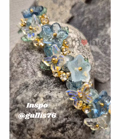 Blommor av glas i gradient mix 12mm 20st