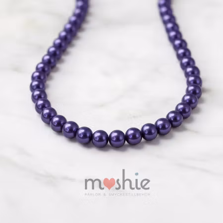 Sträng indigo pärlemor glaspärlor 4-5mm 200st