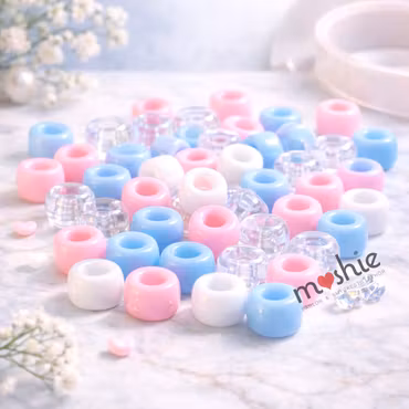 Kandipärlor av hög kvalite i akryl 9x6mm 100st